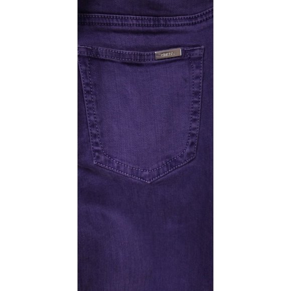 So Slimming By Chico’s Womens 0.5 Purple Tapered Stretch Mid Rise Jeans 30X31 - Picture 8 of 10
